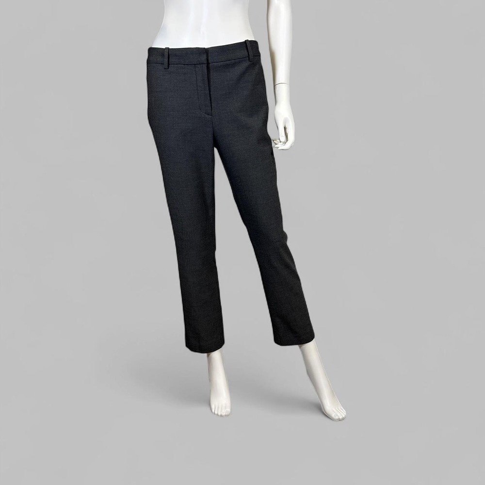 Ann Taylor Charcoal Slim Ankle Dress Pants Size 6 Office Coquette Quiet Luxury